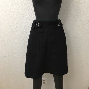 Black mini skirt pockets